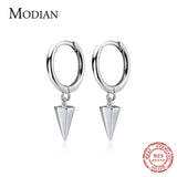 Conical Hoop Earring 925 Sterling Silver Geometric Fine Jewelry Brincos