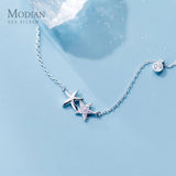 925 Silver Starfish Choker Necklace Women CZ Fine Jewelry