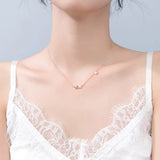 925 Silver Starfish Choker Necklace Women CZ Fine Jewelry