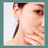 X Shape Earring 925 Sterling Silver Sparkling Stud Earrings For Women Girls Jewe