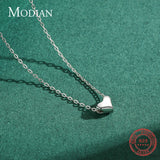 925 Sterling Silver Heart Necklace Pendant Women Wedding Fine Jewelry