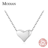 925 Sterling Silver Heart Necklace Pendant Women Wedding Fine Jewelry