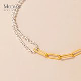 925 Sterling Silver Asymmetry Charm Bracelet for Women