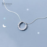 925 Sterling Silver Clear CZ Pendant Necklace Women Wedding Jewelry