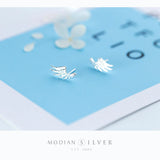 Spring Angel Wings Stud Earrings 925 Sterling Silver Jewelry For Women
