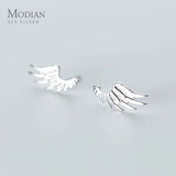 Spring Angel Wings Stud Earrings 925 Sterling Silver Jewelry For Women