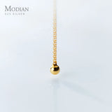925 Silver Chain Necklace for Women Small Beads Female Jewelry
