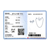 925 Silver Clear CZ Stars Chain Stud Earrings Women Party Jewelry