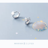 925 Silver Zircon Fox Hoop Earring for Women