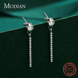 925 Sterling Silver CZ Drop Earrings for Women Wedding Jewelry