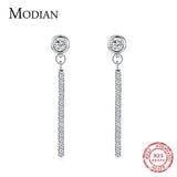 925 Sterling Silver CZ Drop Earrings for Women Wedding Jewelry
