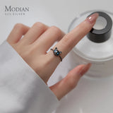 925 Sterling Silver Cat Ring for Women Girls Adjustable Jewelry Anillo