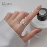 925 Sterling Silver Cat Ring for Women Girls Adjustable Jewelry Anillo