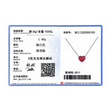 Enamel Hearts Necklace 925 Sterling Silver Charm Red Necklaces Pendant