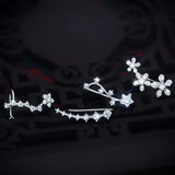 Zircon Sterling Silver Earrings Wedding Gift Fine Jewelry