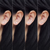 Zircon Sterling Silver Earrings Wedding Gift Fine Jewelry