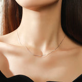 925 Sterling Silver Classic Chain Lobster Clasp Necklace for Women