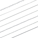925 Sterling Silver Classic Chain Lobster Clasp Necklace for Women