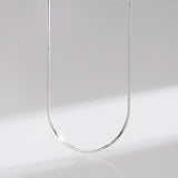 925 Sterling Silver Classic Chain Lobster Clasp Necklace for Women