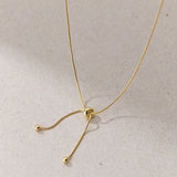 925 Silver Beads Adjustable Necklace Chain Link Fine Jewelry for Women