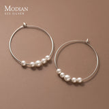 925 Silver Big Circle Hoop Earrings for Women