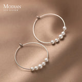 925 Silver Big Circle Hoop Earrings for Women