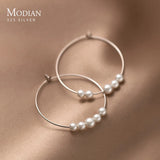 925 Silver Big Circle Hoop Earrings for Women
