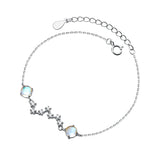 925 Silver Charm Moonstone Bracelet for Women Gift