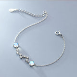 925 Silver Charm Moonstone Bracelet for Women Gift