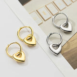 925 Silver Hearts Dangle Earrings for Women
