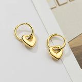 925 Silver Hearts Dangle Earrings for Women