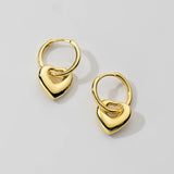 925 Silver Hearts Dangle Earrings for Women