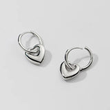 925 Silver Hearts Dangle Earrings for Women