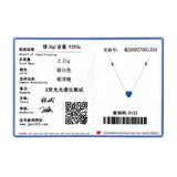 925 Silver Heart Opal Pendant Necklace Rose Chain Jewelry