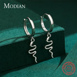 925 Silver Snake Animal Hoop Earrings Hypoallergenic
