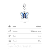 925 Silver Butterfly Pendant for Women DIY Charms