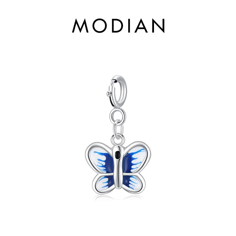 925 Silver Butterfly Pendant for Women DIY Charms