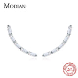925 Silver Emerald Cut Stud Earrings Clear CZ Wedding Fine Jewelry