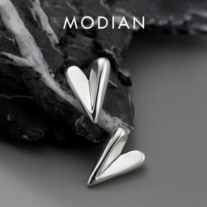925 Silver Hearts Stud Earrings For Women Stackable Ear Studs
