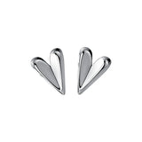 925 Silver Hearts Stud Earrings For Women Stackable Ear Studs