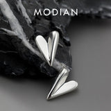 925 Silver Hearts Stud Earrings For Women Stackable Ear Studs