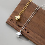 925 Silver Lucky Drop Beads Pendant Necklace Chain Women Fine Jewelry