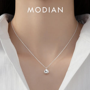 925 Silver Lucky Drop Beads Pendant Necklace Chain Women Fine Jewelry