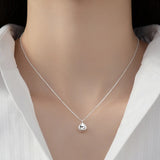 925 Silver Lucky Drop Beads Pendant Necklace Chain Women Fine Jewelry