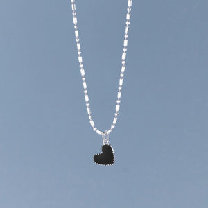 925 Silver Rainbow Hearts Pendant Necklace for Women