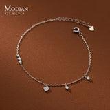 925 Silver Hearts To Hearts Romantic Bracelet Wedding Jewelry
