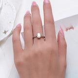 925 Silver Rainbow Zirconia Wedding Ring For Women