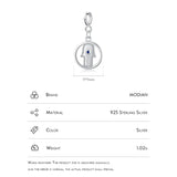 925 Sterling Silver Palm Zircon Pendant for DIY Bracelet or Necklace