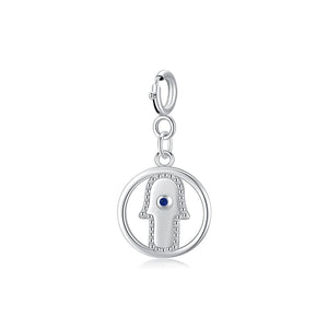 925 Sterling Silver Palm Zircon Pendant for DIY Bracelet or Necklace