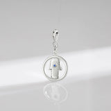 925 Sterling Silver Palm Zircon Pendant for DIY Bracelet or Necklace